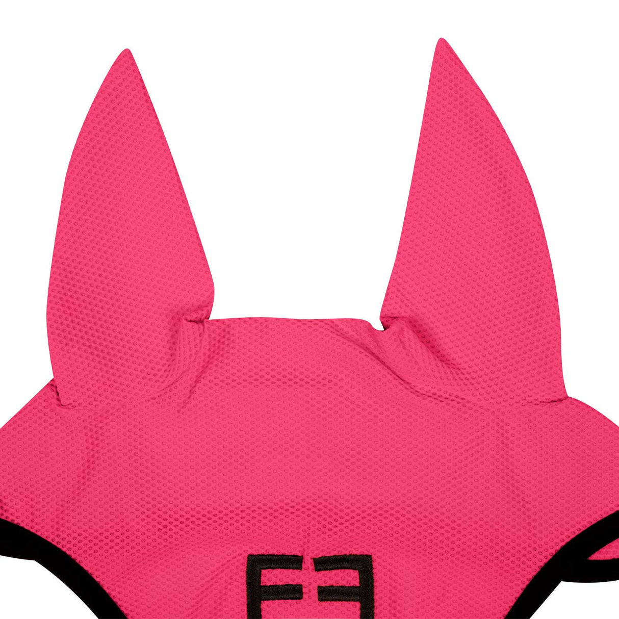 Perforated fabric fly veil with logo
