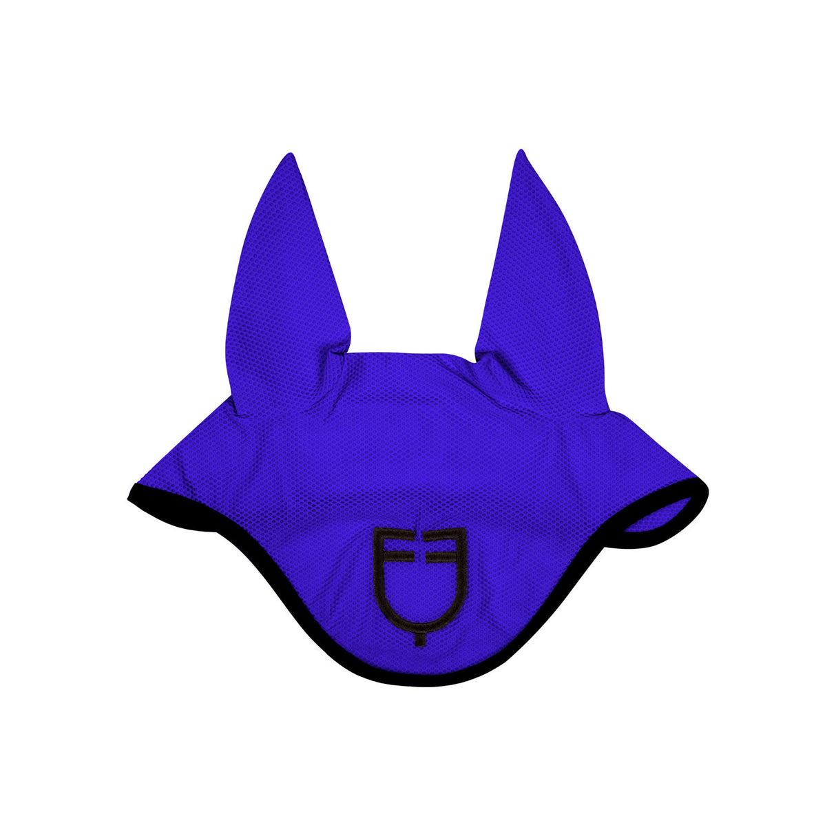 Perforated fabric fly veil with logo