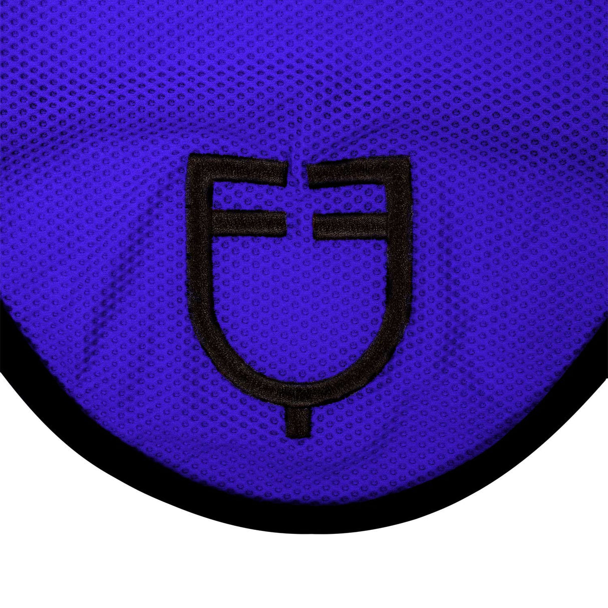 Perforated fabric fly veil with logo