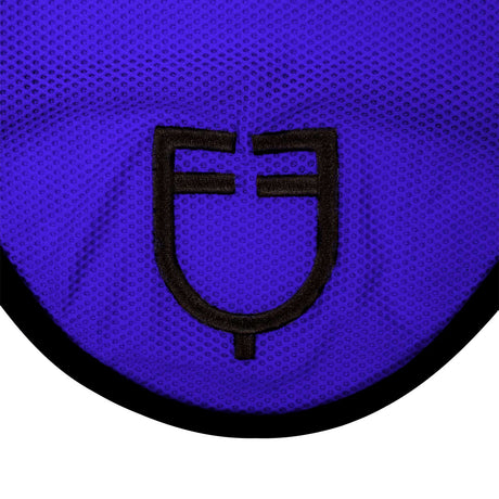 Perforated fabric fly veil with logo