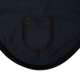 Perforated fabric fly veil with logo