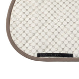 Jumping saddle pad with monogram print