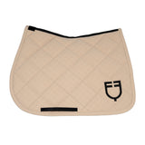 Jumping saddle pad with monogram print