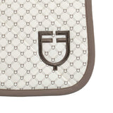 Dressage saddle pad with monogram print
