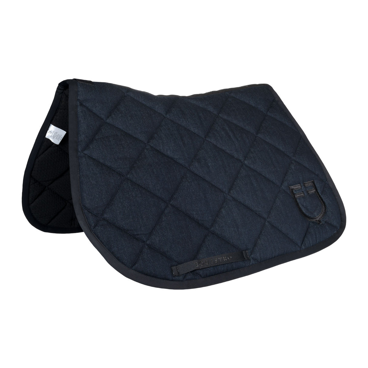 Jumping saddle pad in denim-effect technical fabric