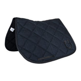Jumping saddle pad in denim-effect technical fabric