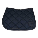 Jumping saddle pad in denim-effect technical fabric