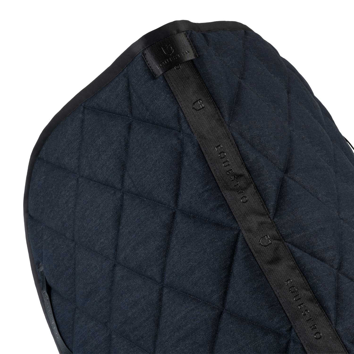 Jumping saddle pad in denim-effect technical fabric