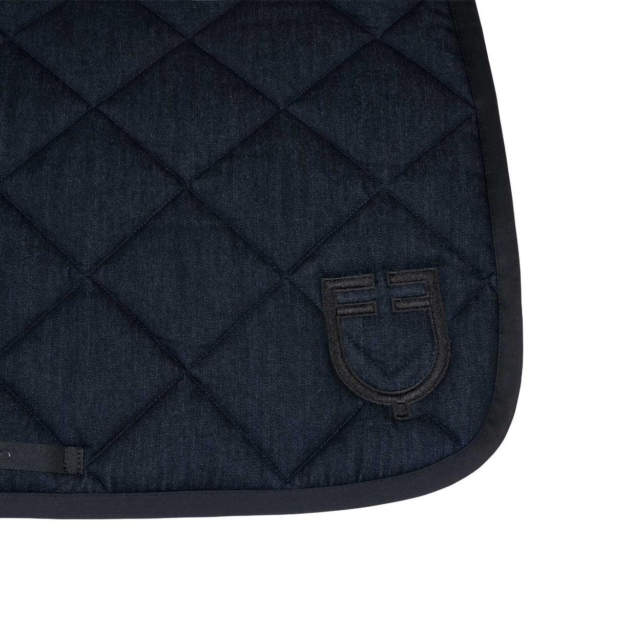 Jumping saddle pad in denim-effect technical fabric