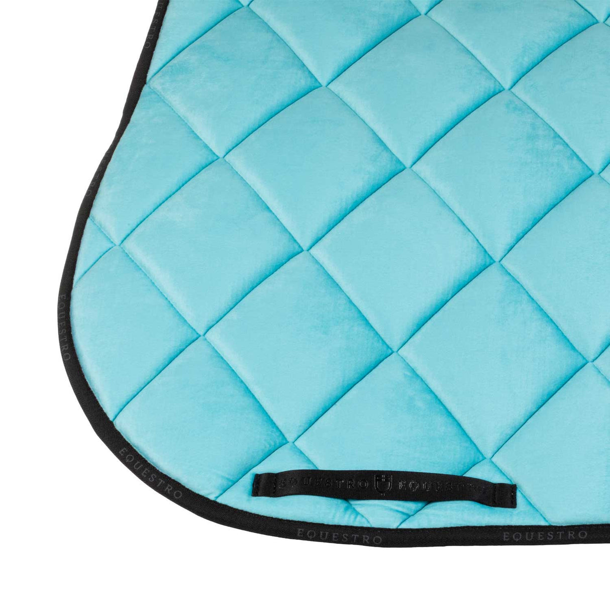 Jumping saddle pad with suede logo