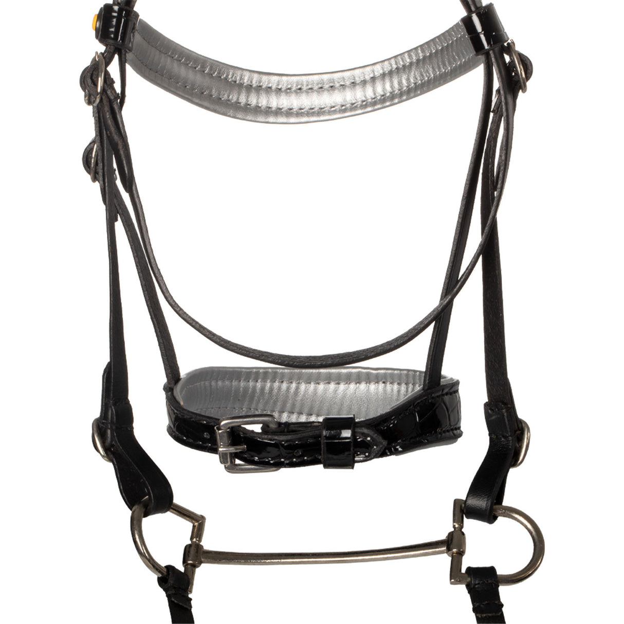 Shiny leather bridle for hobby horse