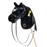 Shiny leather bridle for hobby horse
