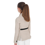 Equestro Girls' Three-Button Competition Jacket Perforated Fabric