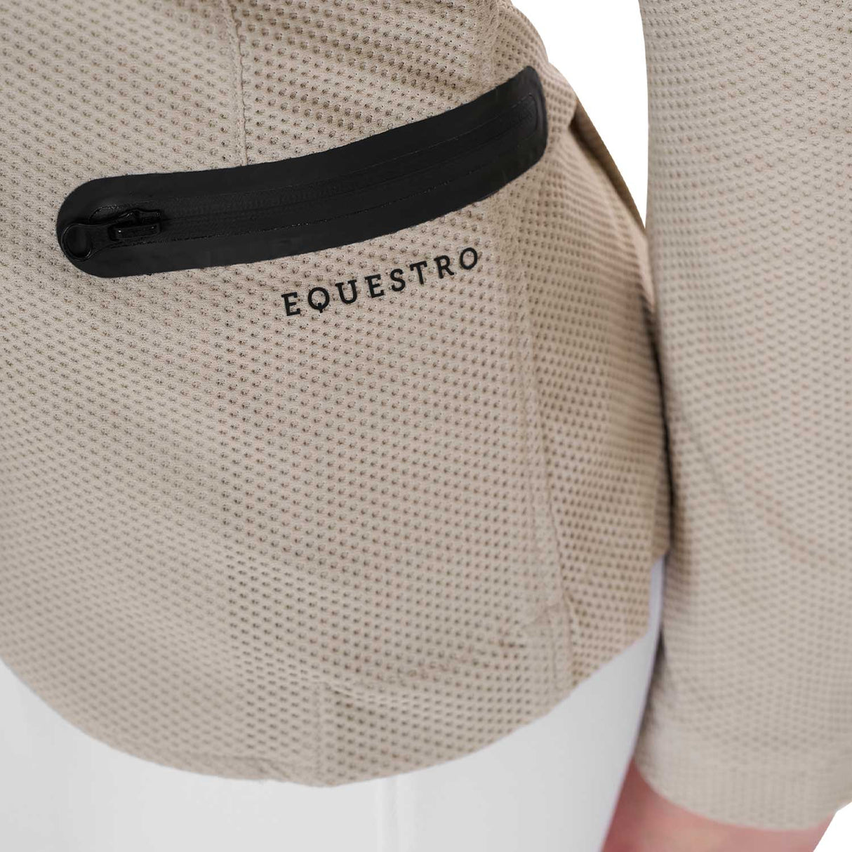 Equestro Girls' Three-Button Competition Jacket Perforated Fabric