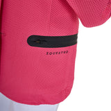 Equestro Girls' Three-Button Competition Jacket Perforated Fabric