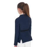 Equestro Girls' Three-Button Competition Jacket Perforated Fabric
