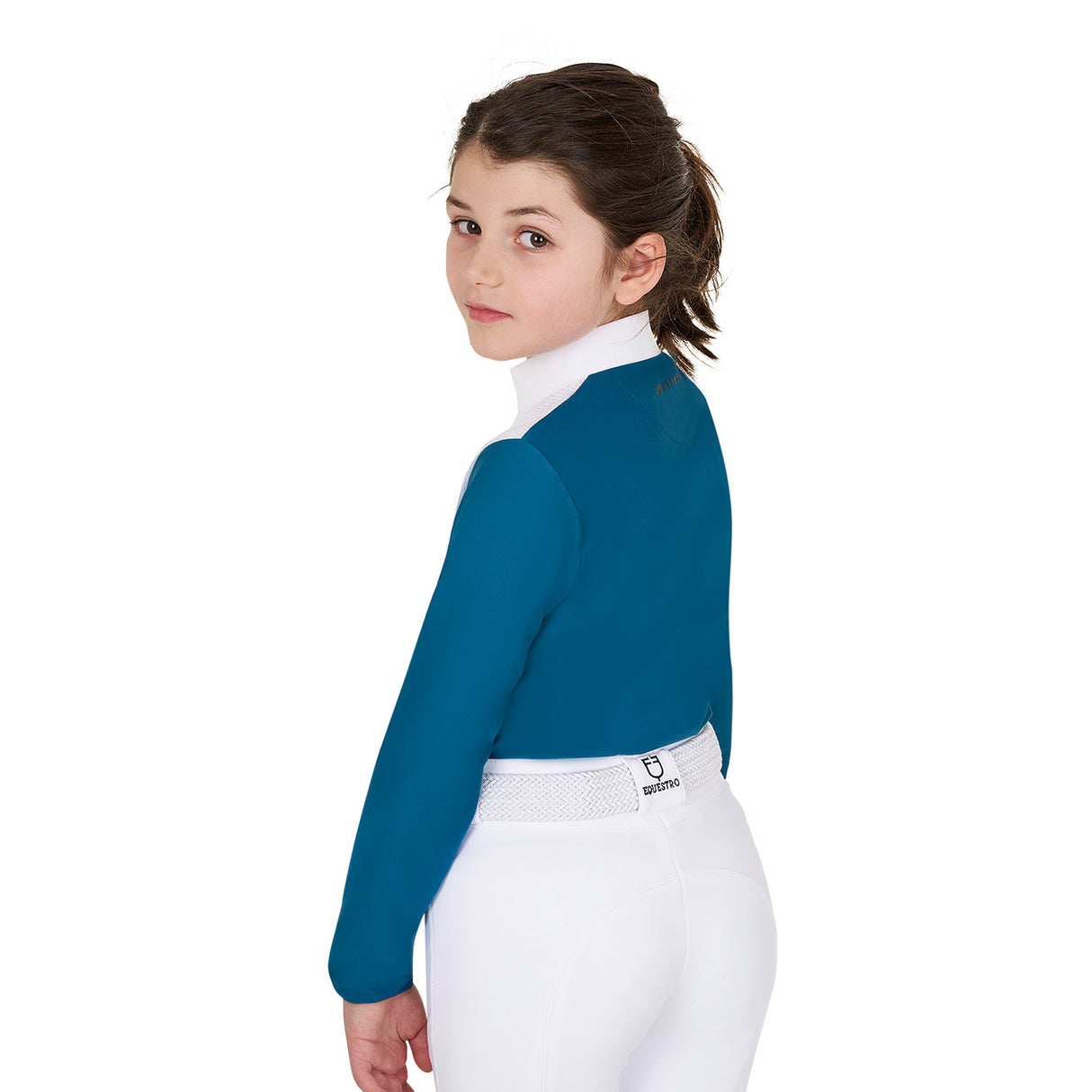 Girls' long-sleeved polo shirt