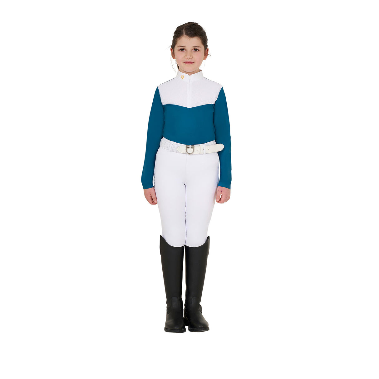 Girls' long-sleeved polo shirt