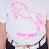 Equestro Girls' Slim Fit T-Shirt Stay Wild Print