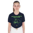 Equestro Girls' Slim Fit T-Shirt Fluo Print #colour_blue