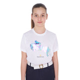 Equestro Girls' Slim Fit T-Shirt Jump Print
