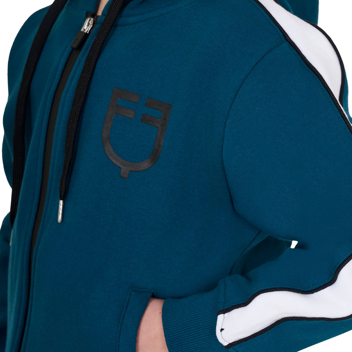 Girls' cotton hoodie with front zip