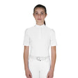 Girls' slim fit competition polo shirt with buttons