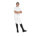 Girls' slim fit competition polo shirt with buttons