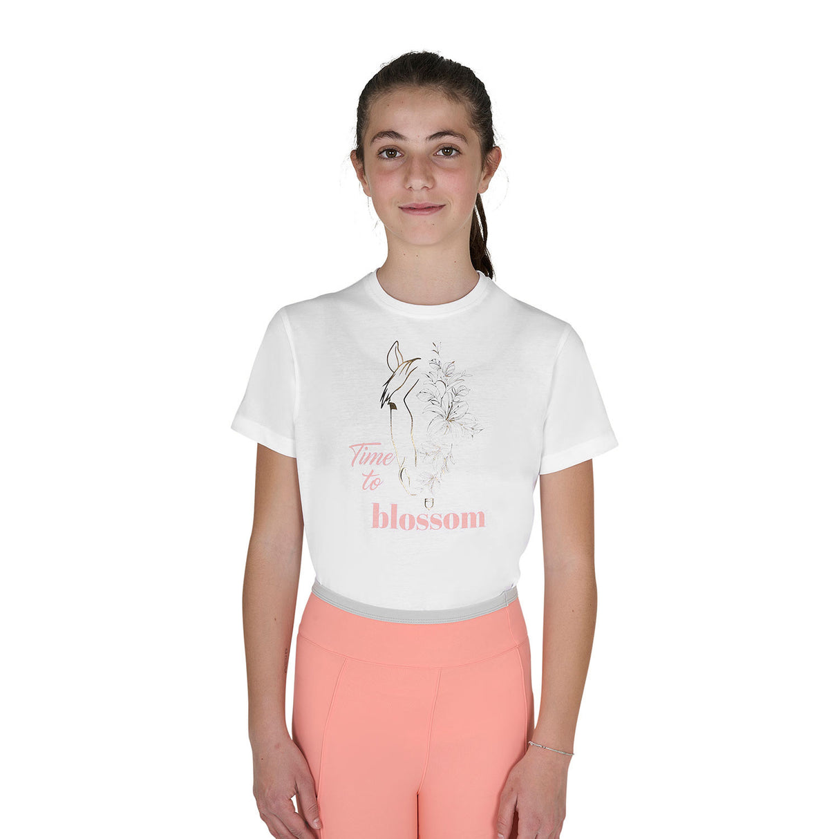 Girls' Time to Blossom cotton T-shirt