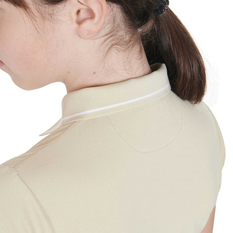 Equestro Kids' Slim Fit Polo Shirt In Antibacterial Technical Fabric