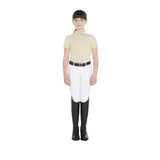 Equestro Kids' Slim Fit Polo Shirt In Antibacterial Technical Fabric