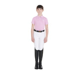 Equestro Kids' Slim Fit Polo Shirt In Antibacterial Technical Fabric