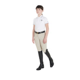 Equestro Kids' Slim Fit Polo Shirt In Antibacterial Technical Fabric