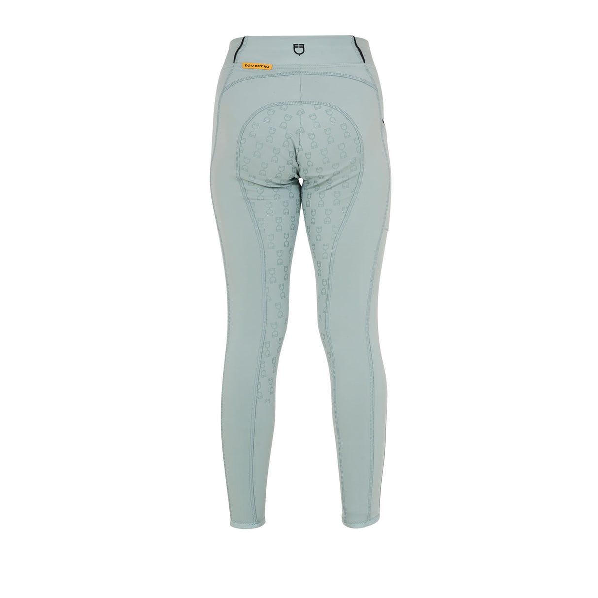 Equestro Girls' Slim Fit Grip Leggings With Logo