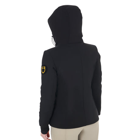 Equestro Unisex Kids Waterproof And Windproof Nylon Jacket #colour_black
