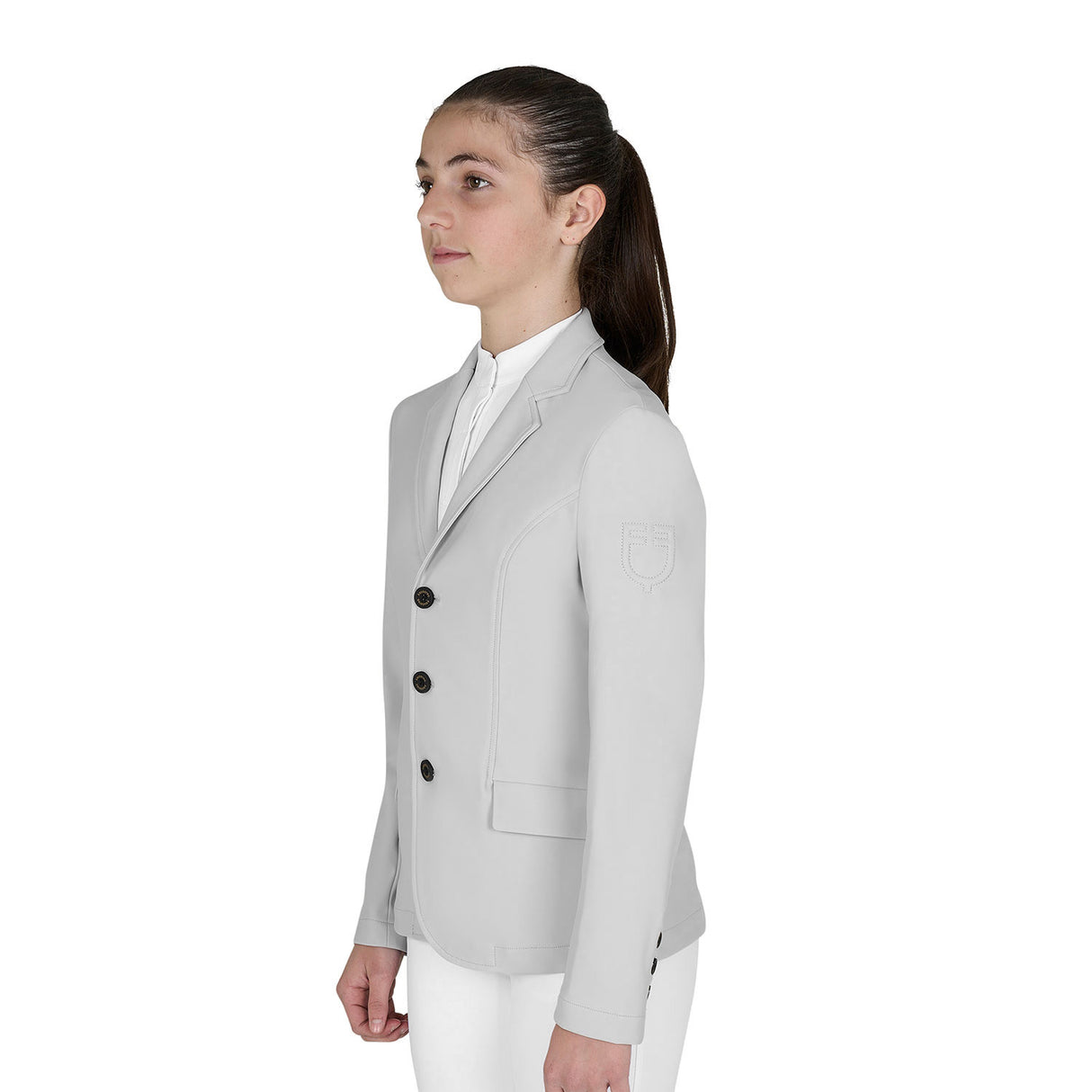 Kids' slim fit three button competition jacket