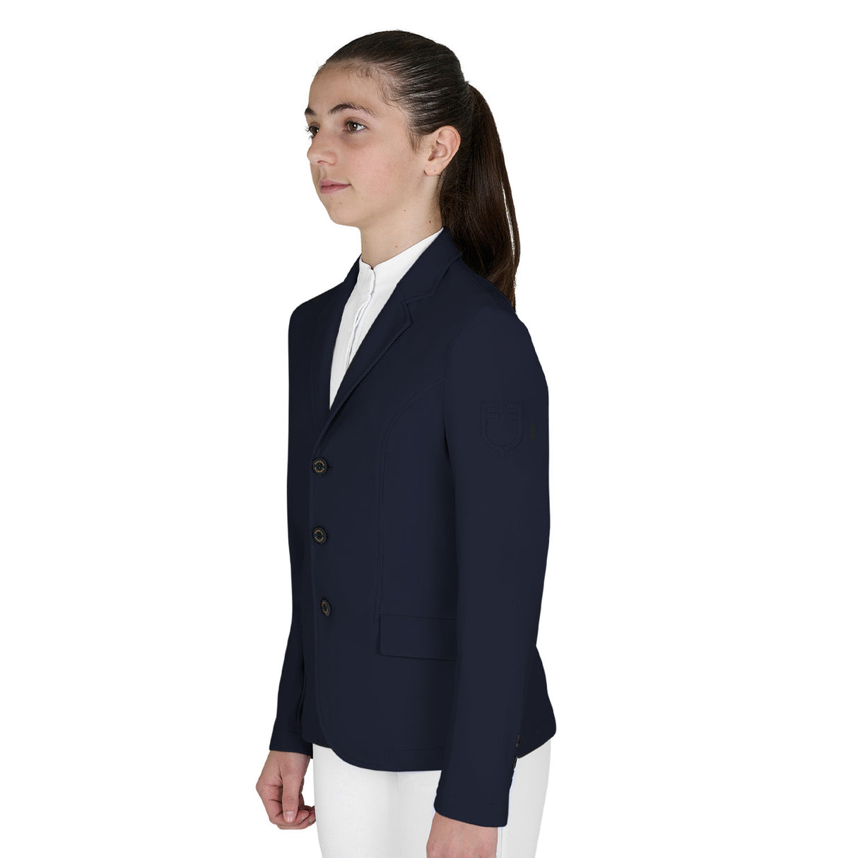 Kids' slim fit three button competition jacket