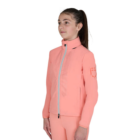 Kids' unisex softshell jacket with back logo