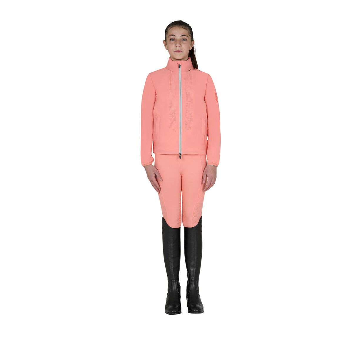 Kids' unisex softshell jacket with back logo