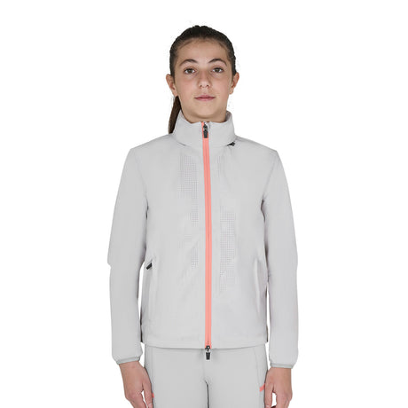 Kids' unisex softshell jacket with back logo