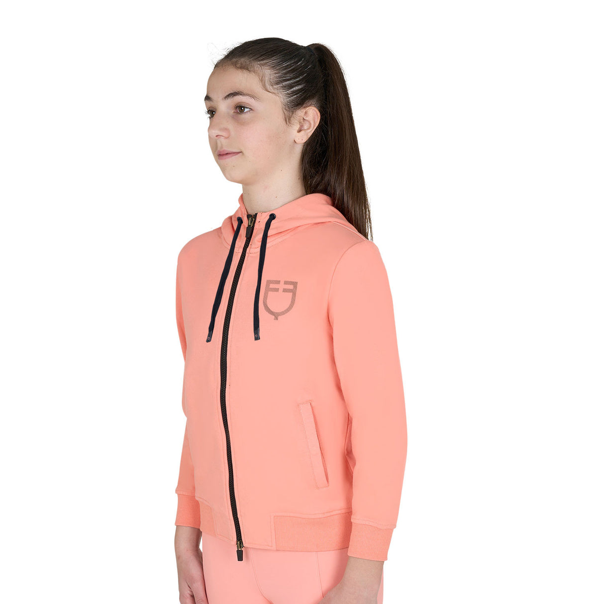 Kids'unisex hooded sweatshirt with front zip