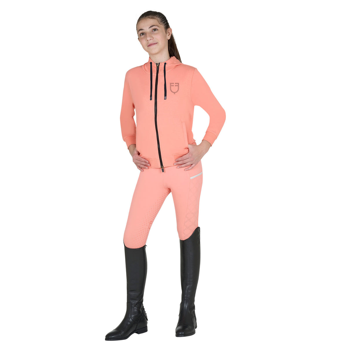 Kids'unisex hooded sweatshirt with front zip