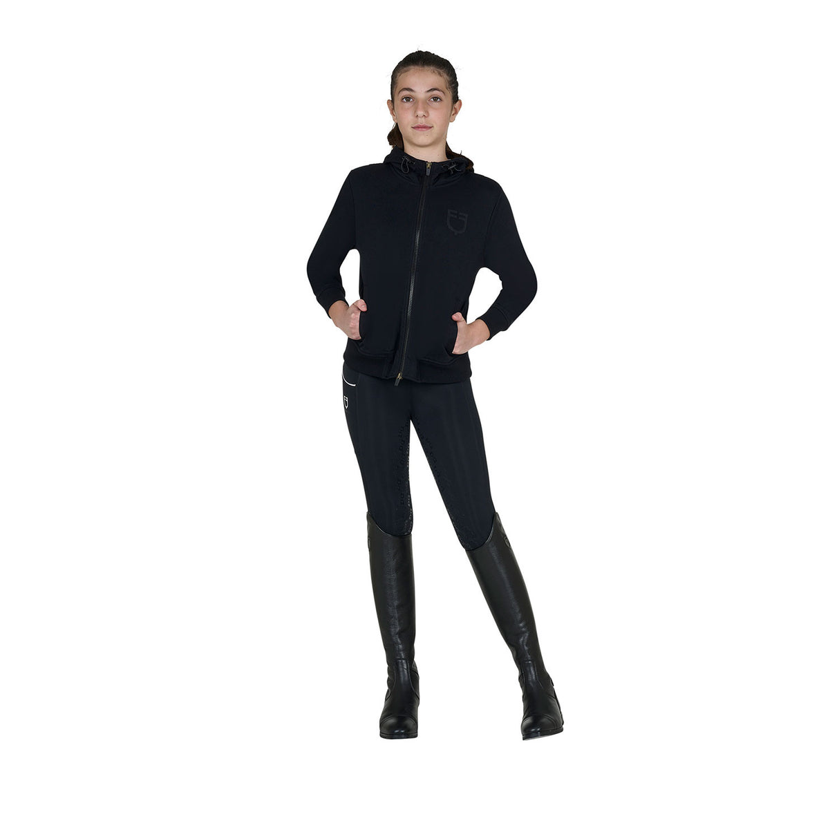 Kids'unisex hooded sweatshirt with front zip