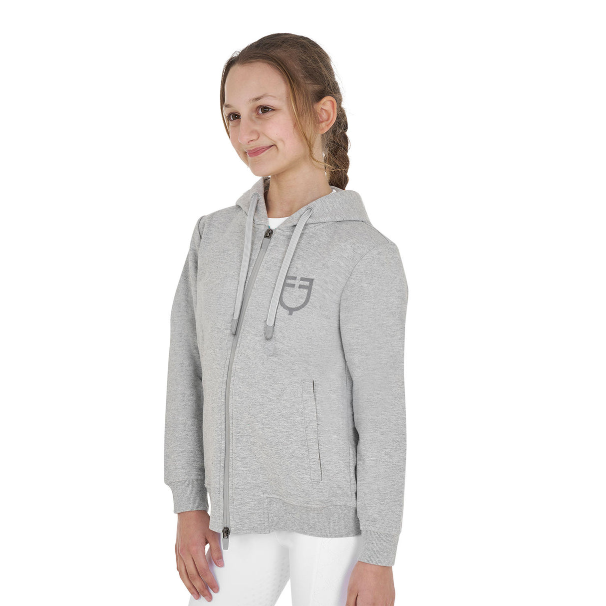 Kids'unisex hooded sweatshirt with front zip