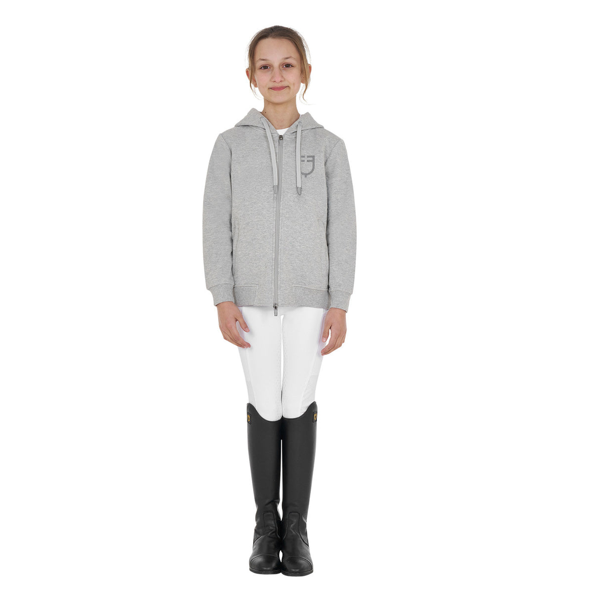 Kids'unisex hooded sweatshirt with front zip