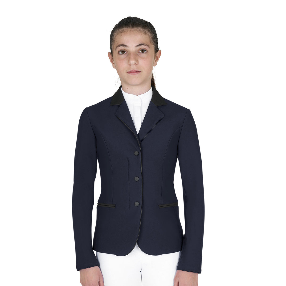 Kids' unisex competition jacket with zip and buttons