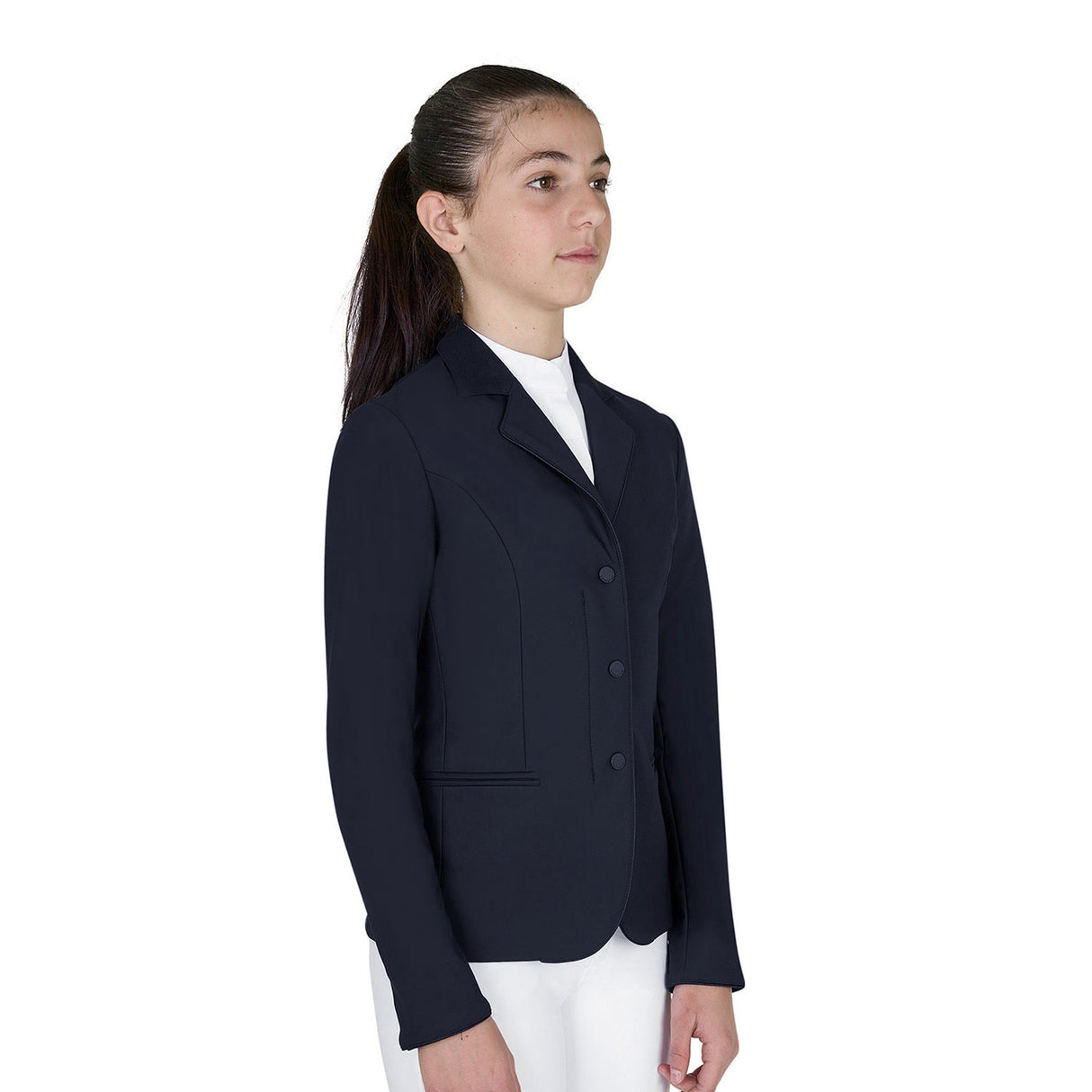 Kids' unisex competition jacket with zip and buttons
