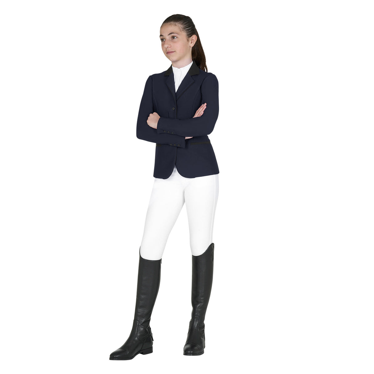 Kids' unisex competition jacket with zip and buttons