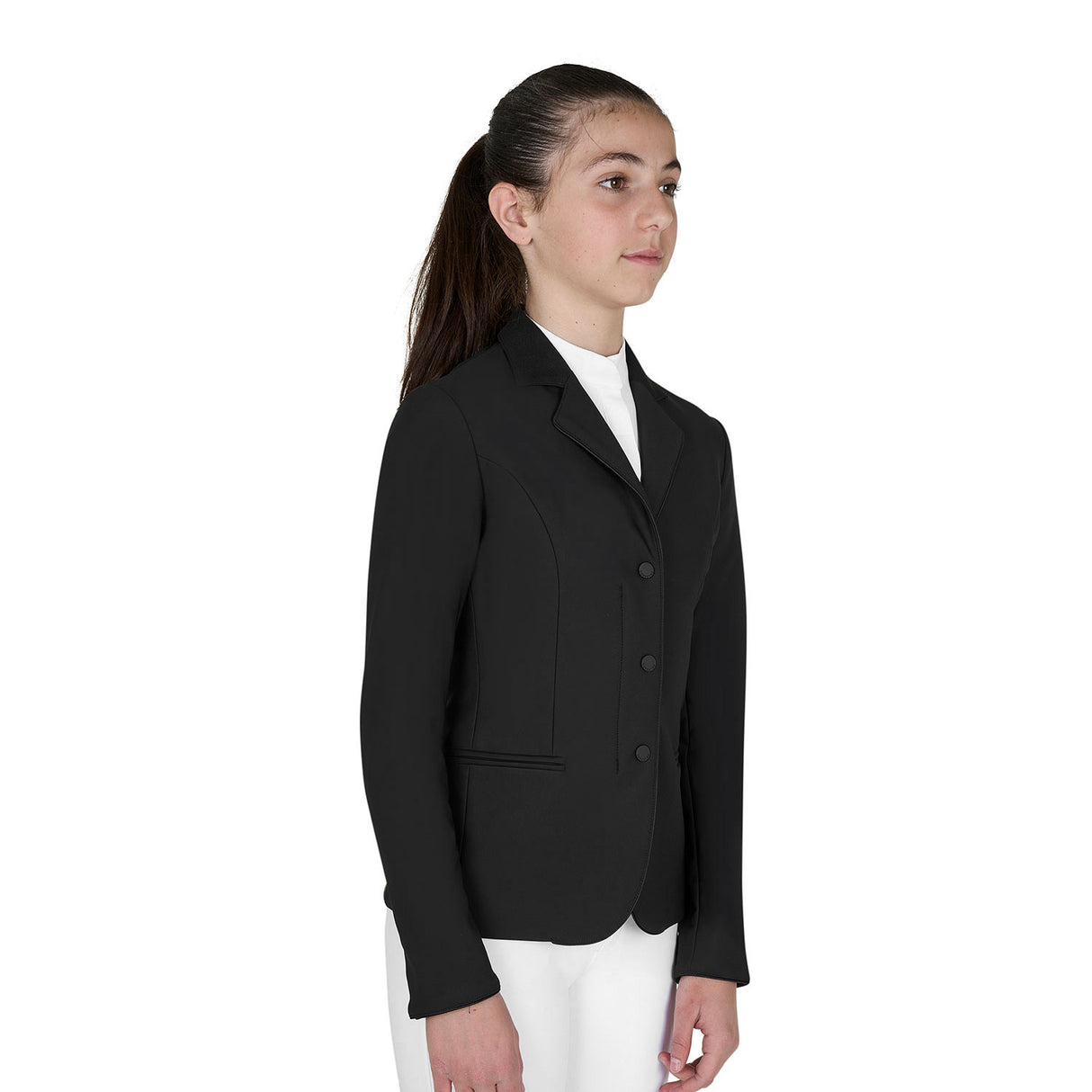 Kids' unisex competition jacket with zip and buttons