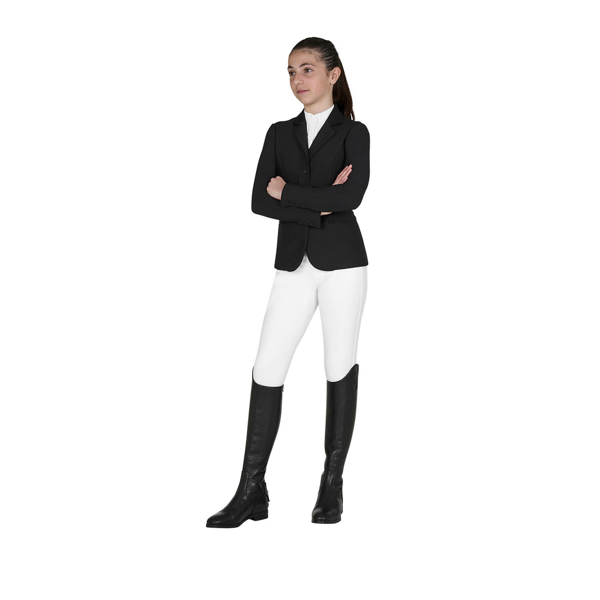 Kids' unisex competition jacket with zip and buttons